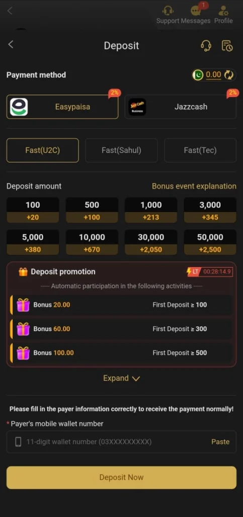 deposit process