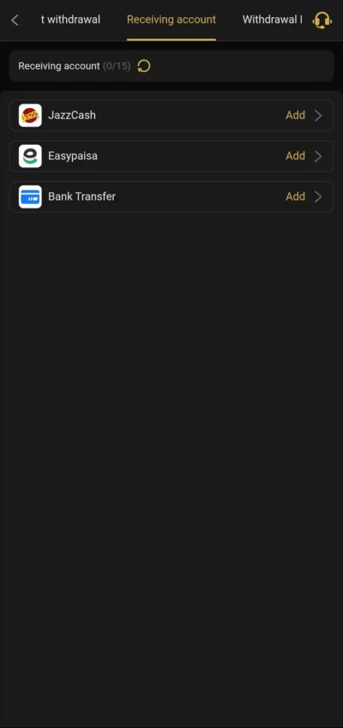 withdraw process