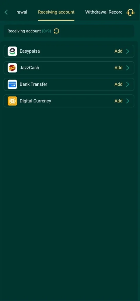 withdraw process