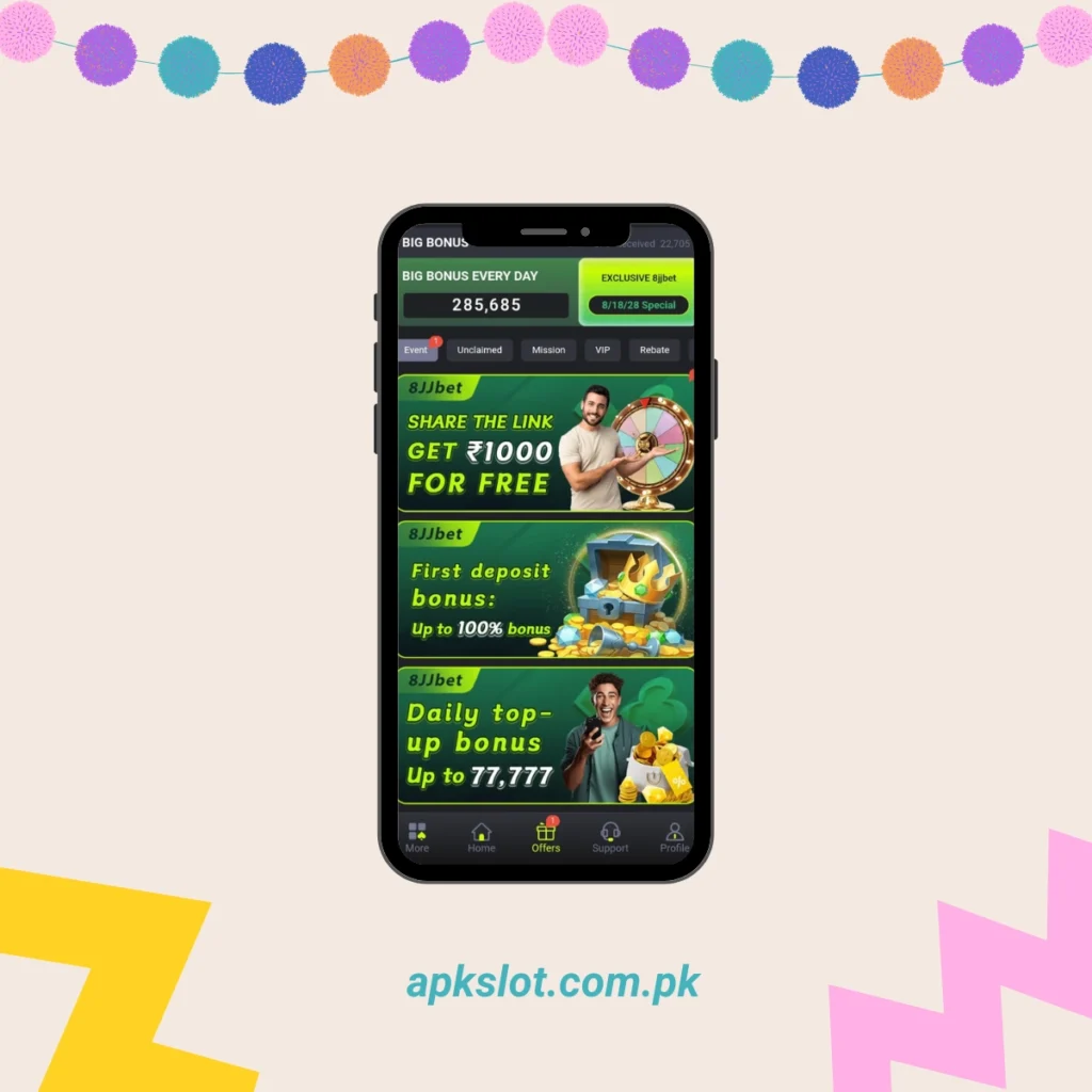 Events and offers in 8JJ BET Game.
