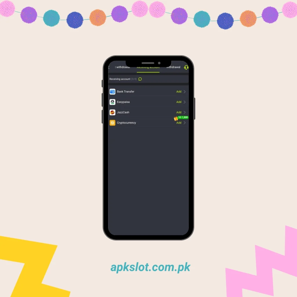 Withdrawal method in 8JJ BET Game.