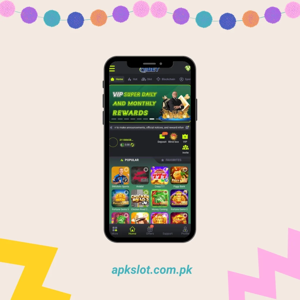 Home page of 8JJ BET Game.